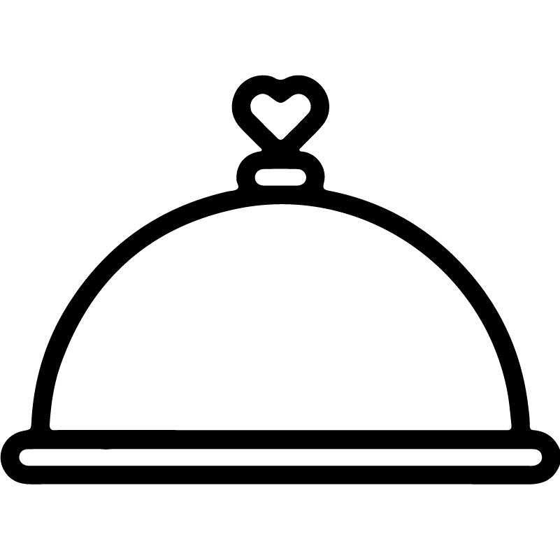navigation icon of a food tray for main dish