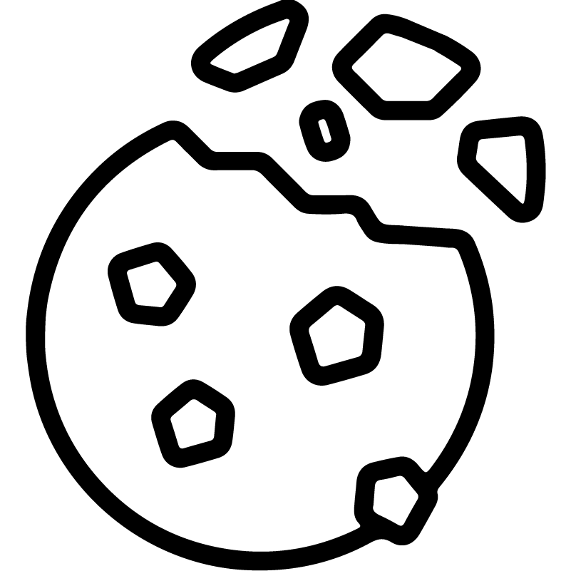 navigation icon of a cookie for desserts